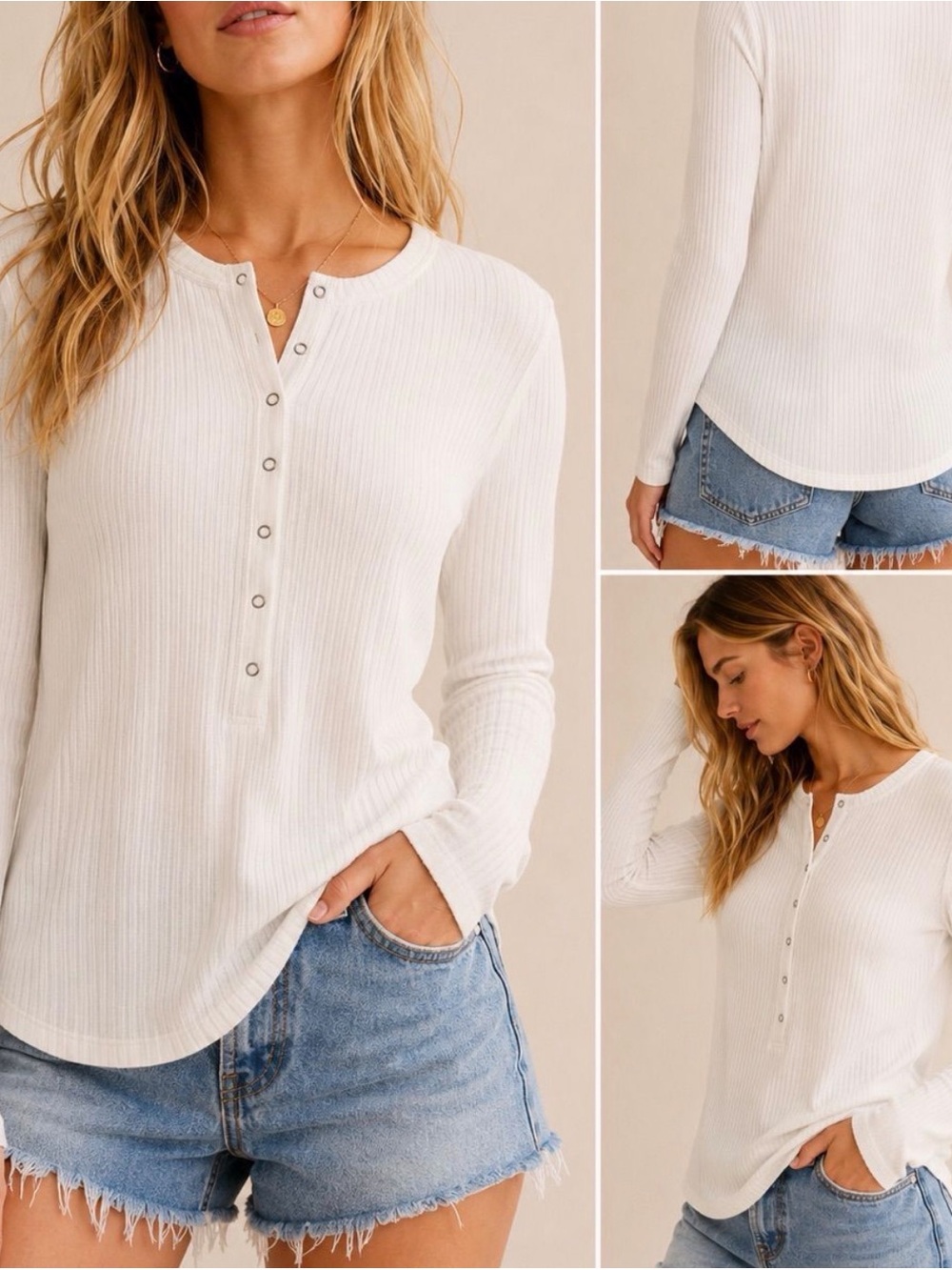 Anthropologie Henley long sleeve
